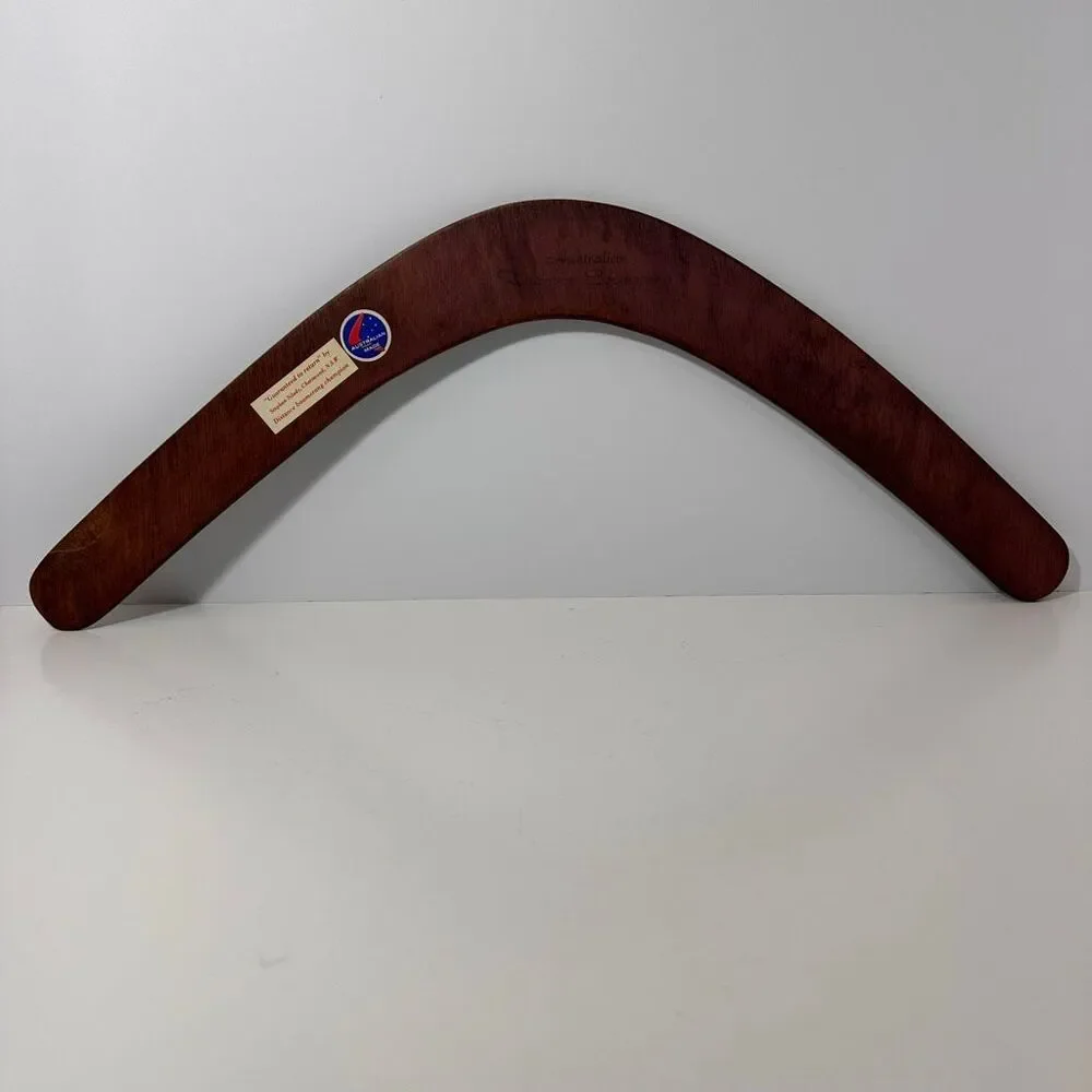 Vintage Wooden Australian Returning Boomerang by Stephen Silady